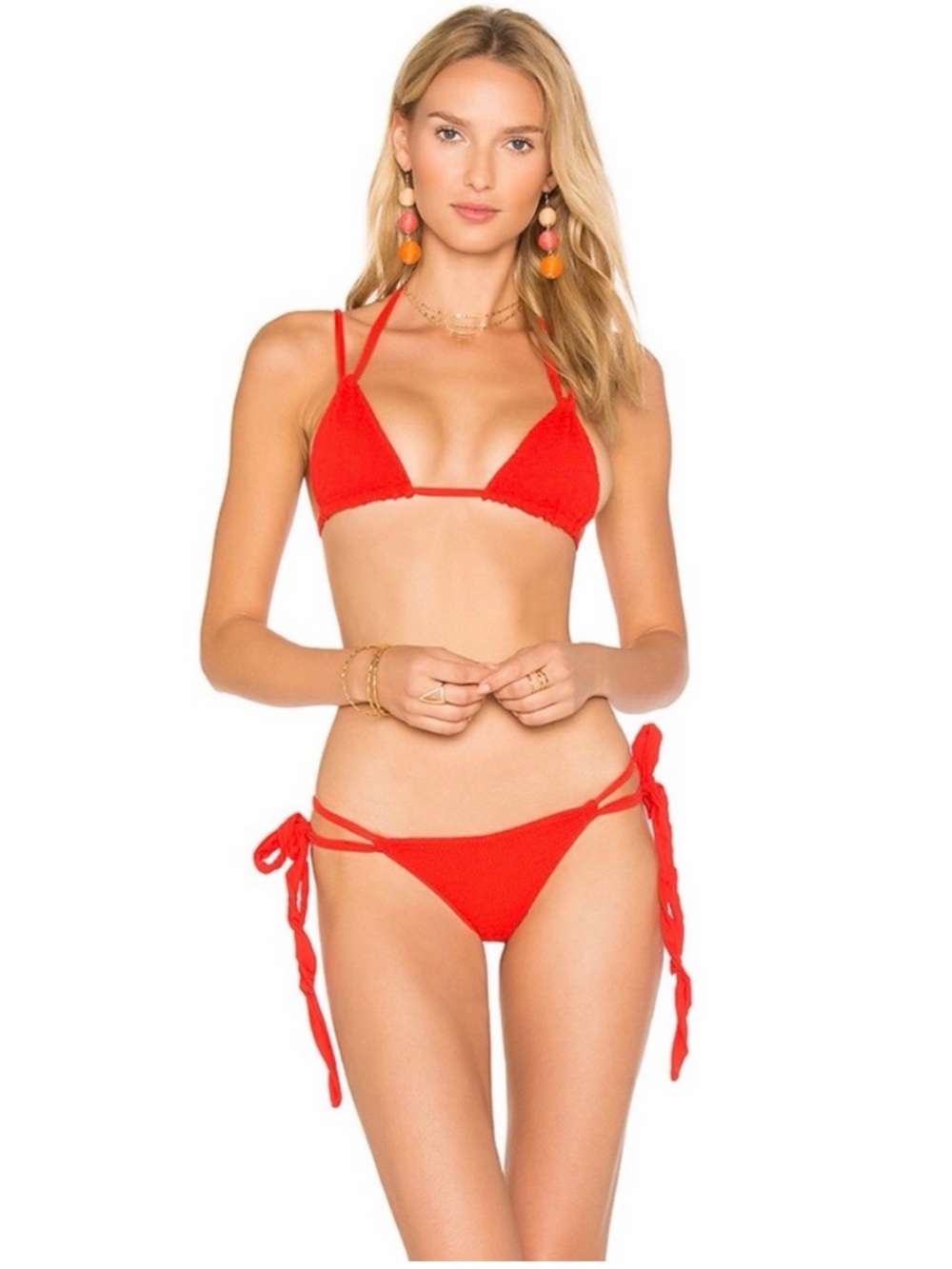 Red INDÁH Chili Pepper Bikini – XS Top + Bottom